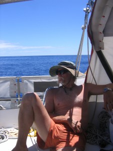 Offshore clothing can be pretty minimal on calm days like this